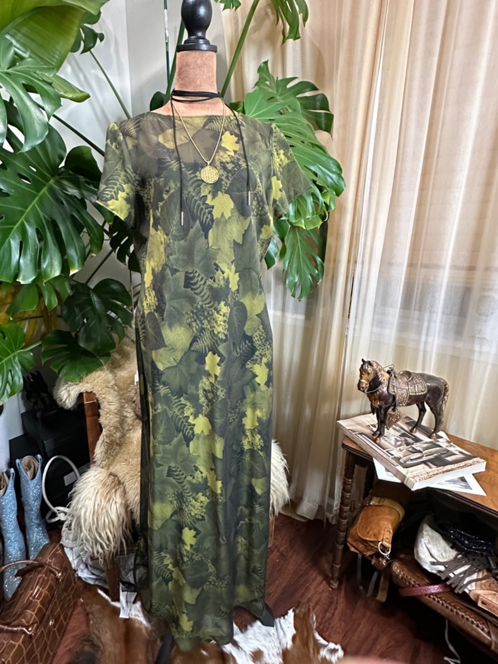 TESSUTO Sheer Maxi Dress Rare Vintage